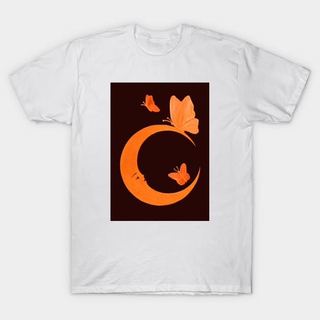 Butterfly Moon T-Shirt by LunarsFlow